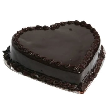 4-5 Kişilik Yaş Pasta - Çikolatalı Kalp Şeklinde Tasarım